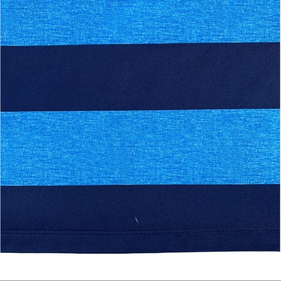 Nike Golf DRI-FIT XL Standard Fit Blue Striped short Sleeve Shirt Blue - Picture 6 of 12
